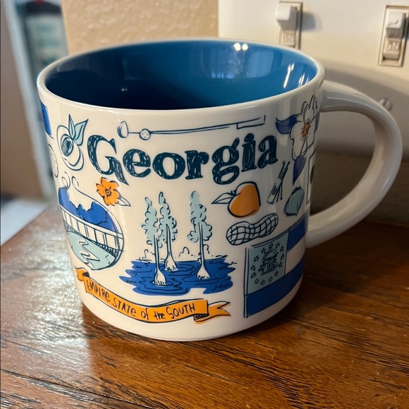 Georgia Starbucks Souvenir Mug with Blue Interior - Picture 1 of 5